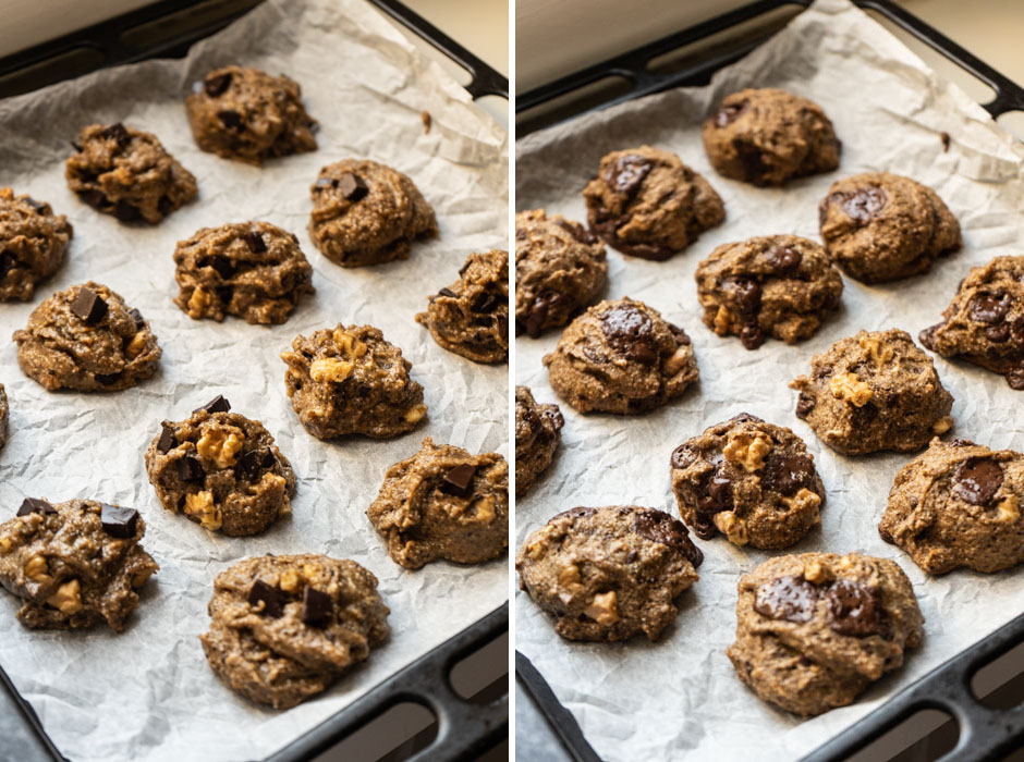 Buckwheat drop cookies with chocolate and walnuts {vegan} - Marta's Plants